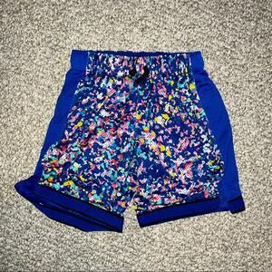 Girls Nike athletic floral drawstring shorts size M